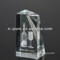 Popular Crystal 3D Laser Etched Paperweight